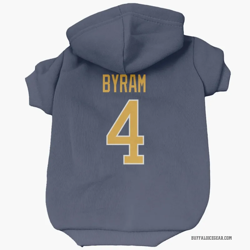 Bowen Byram Navy Buffalo Sabres Cat & Dog Pet Hoodie