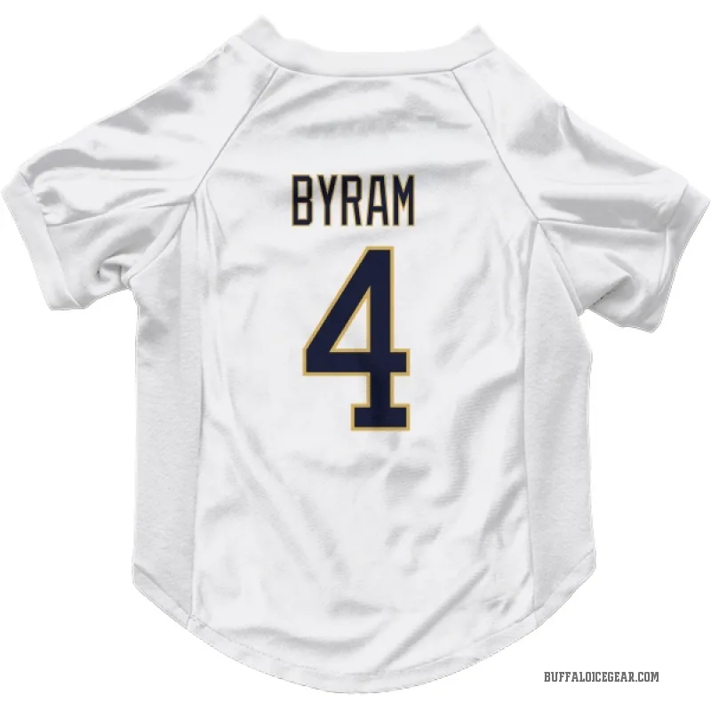 Bowen Byram White Buffalo Sabres Navy Cat & Dog Pet Jersey