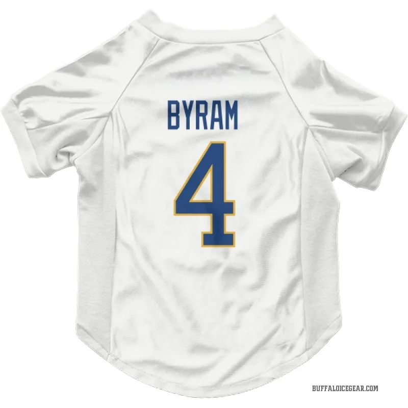 Bowen Byram White Buffalo Sabres Royal Cat & Dog Pet Jersey