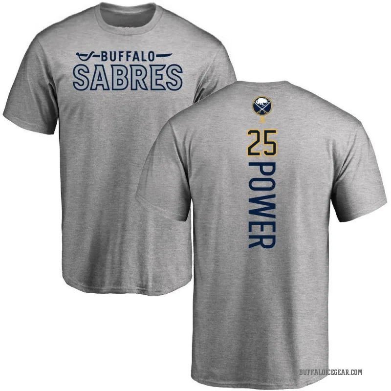Owen Power Men's Ash Buffalo Sabres Backer T-Shirt -