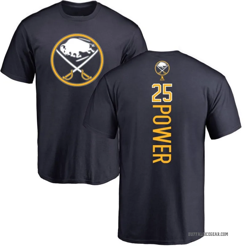 Owen Power Men's Navy Buffalo Sabres Backer T-Shirt -
