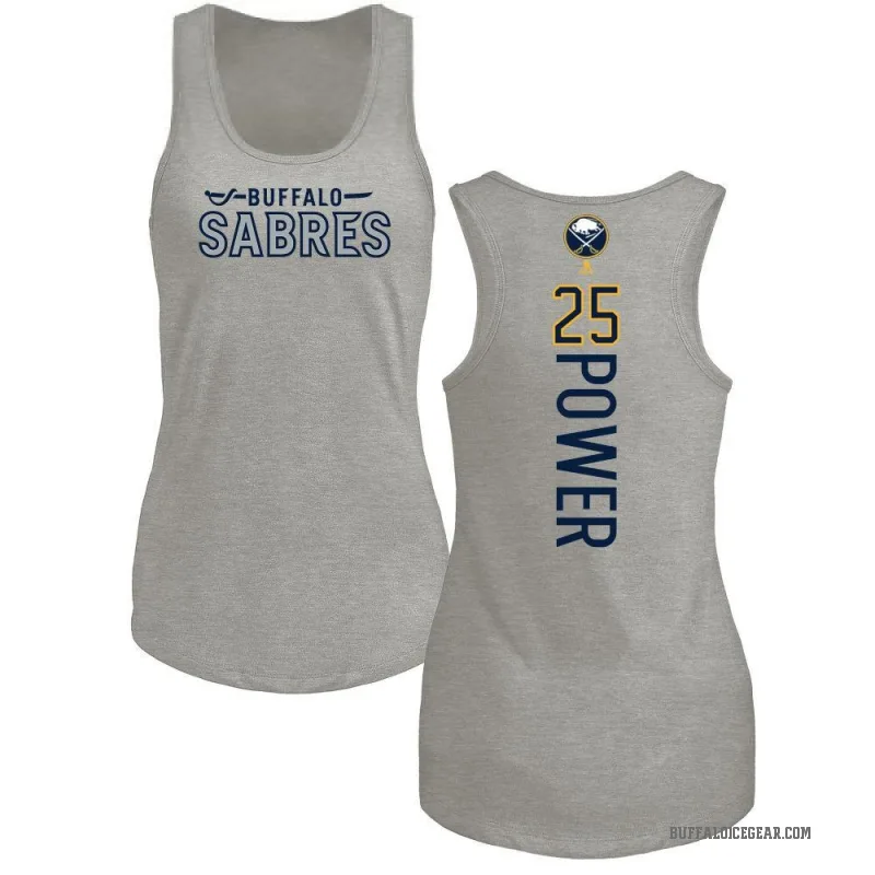 Owen Power Women's Ash Buffalo Sabres Backer Tank Top -