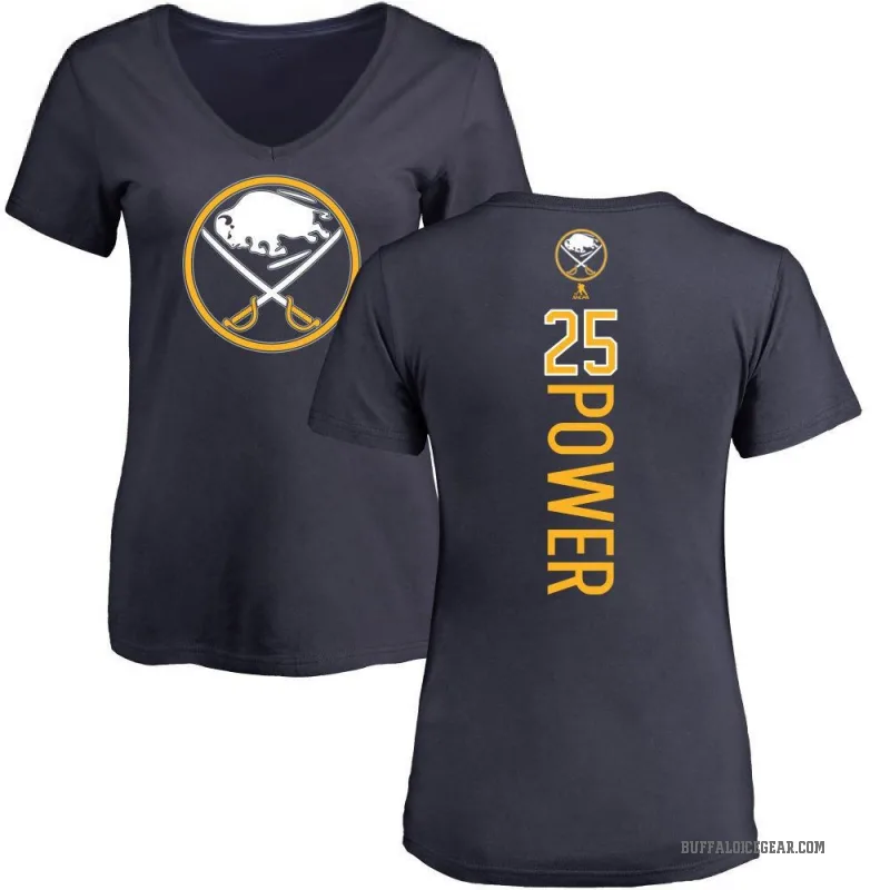 Owen Power Women's Navy Buffalo Sabres Backer T-Shirt -