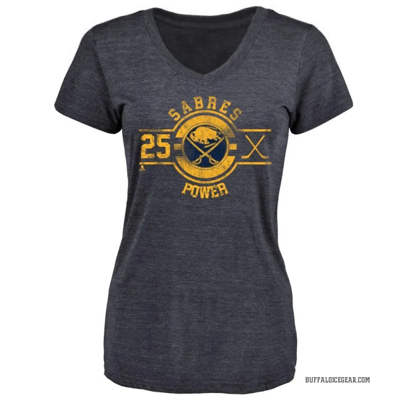 Owen Power Women's Navy Buffalo Sabres Insignia T-Shirt -